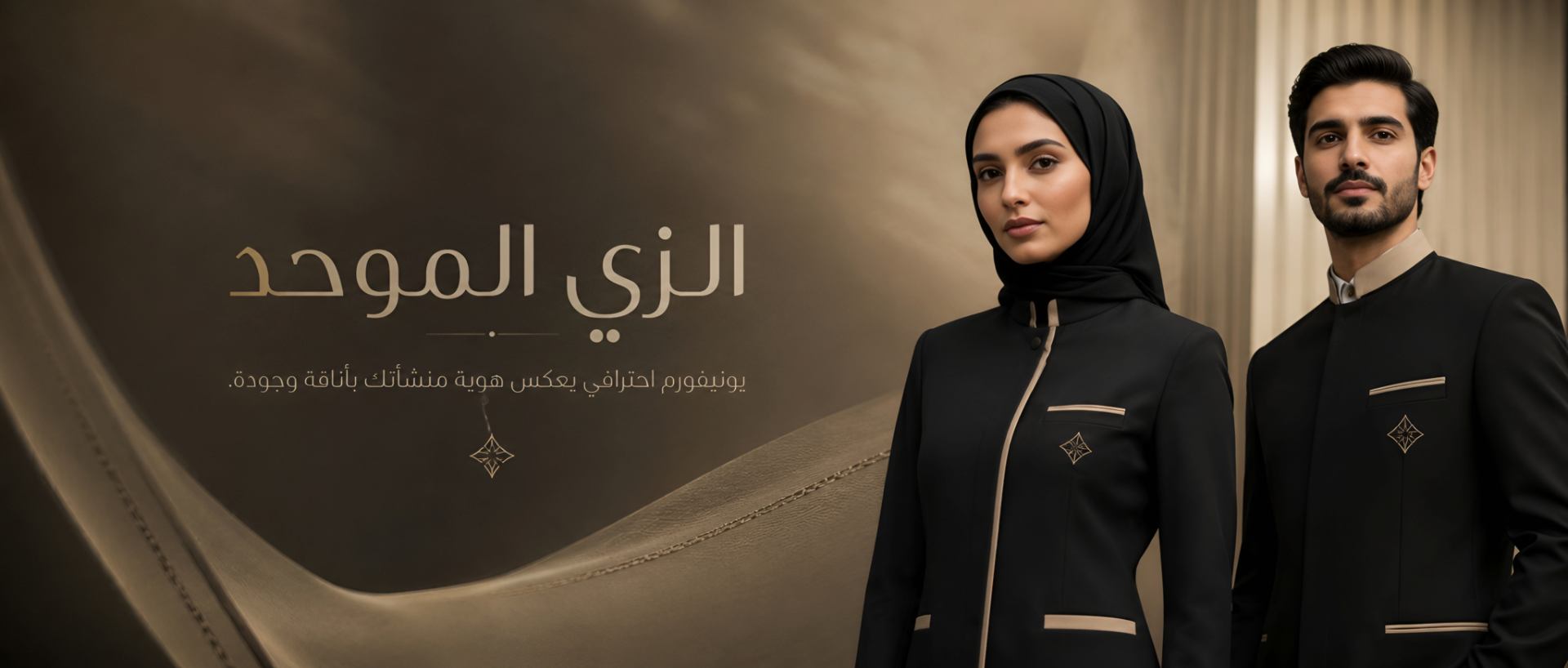 بنر تصميم زي موحد أنيق للشركات والمنشآت - إعلان يونيفورم احترافي