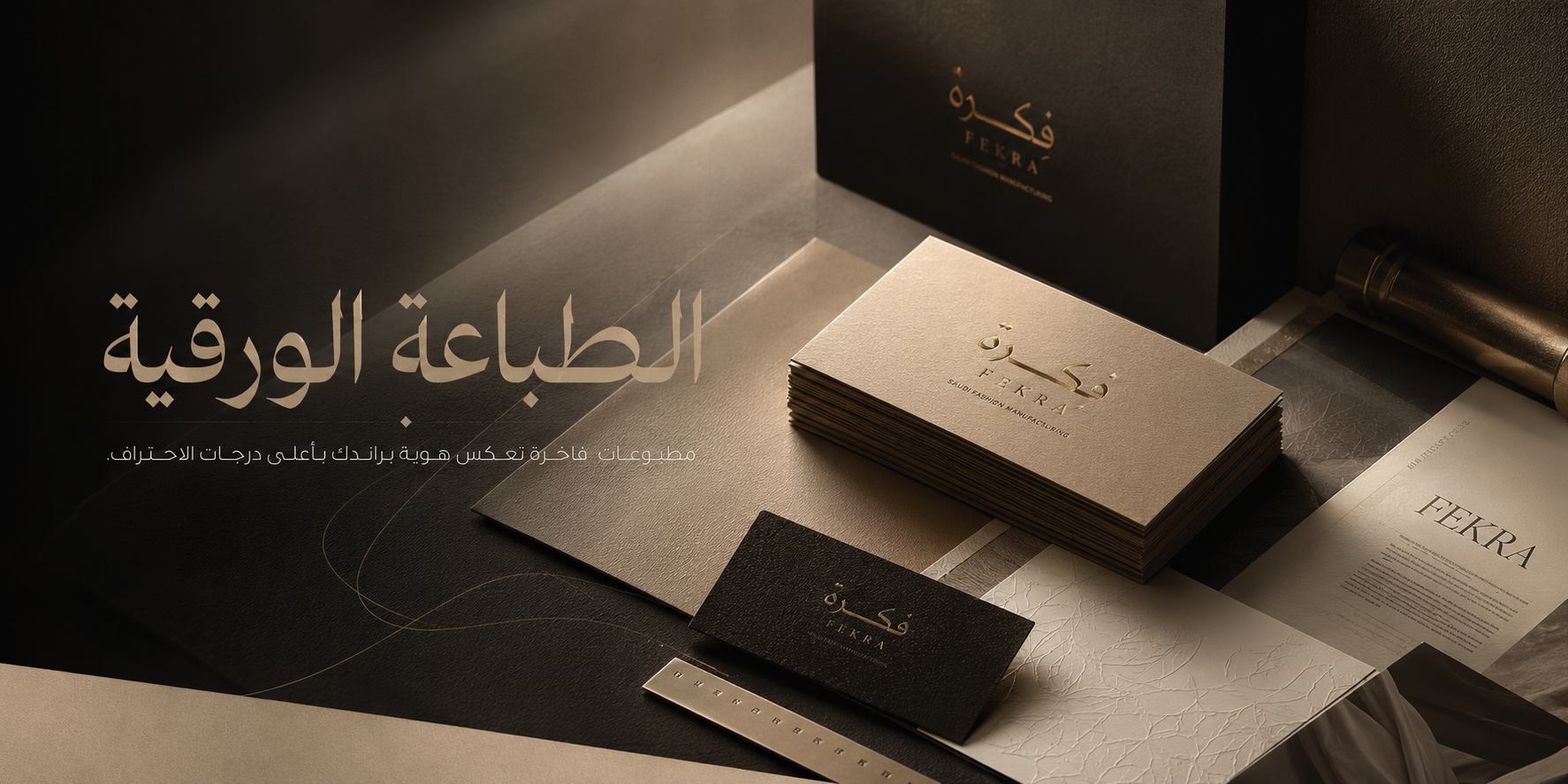 بنر تصميم مطبوعات ورقية فاخرة للعلامات التجارية - بنر بطاقات أعمال احترافية